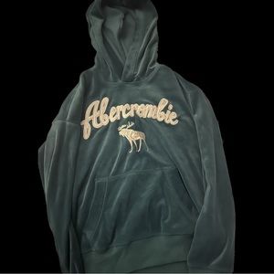 Abercrombie Kids green velvet hoodie 9/10